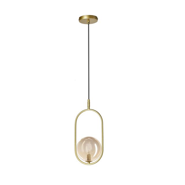 Lampa wisząca CORDEL G9 - złoty/bursztynowy