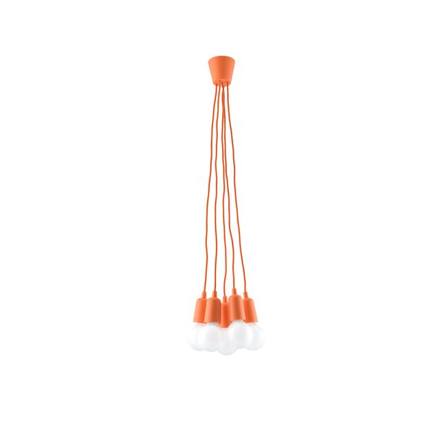 Lampa wisząca DIEGO 5 E27 - pomarańczowy