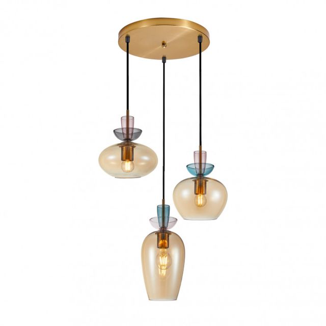 Lampa wisząca FANDA 3xE27 -  złoty