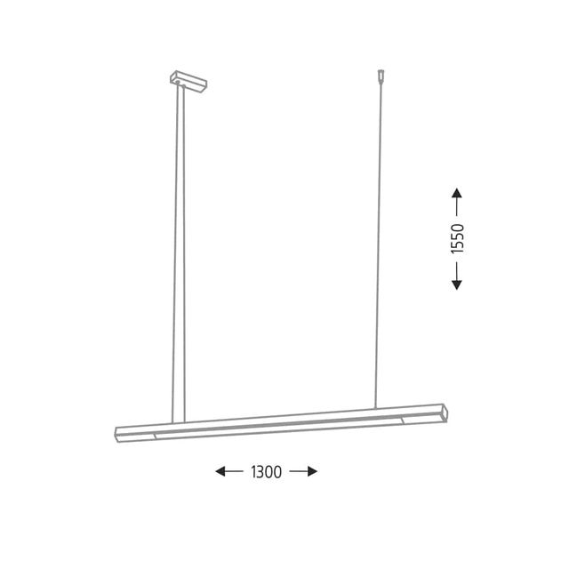 Lampa wisząca HAKODA LED 16W 3000K - czarny