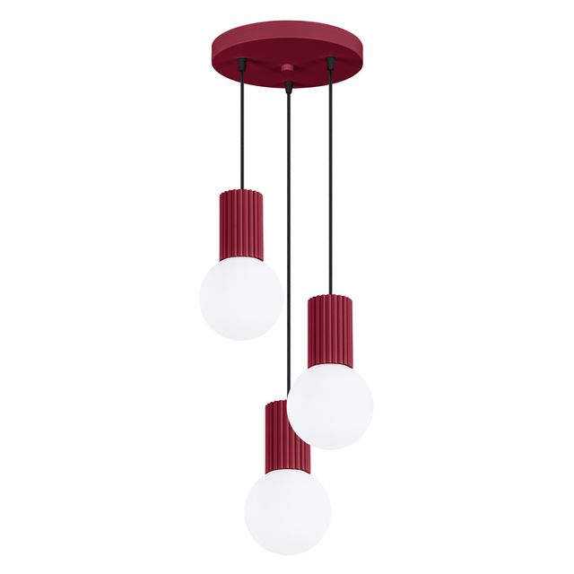 Lampa wisząca HALO 3xG9 - burgund