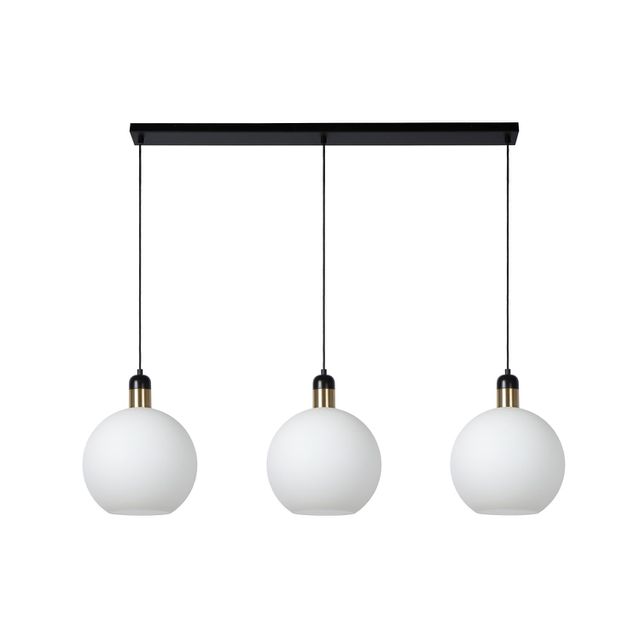 Lampa wisząca JULIUS 3xE27 - czarny/biały