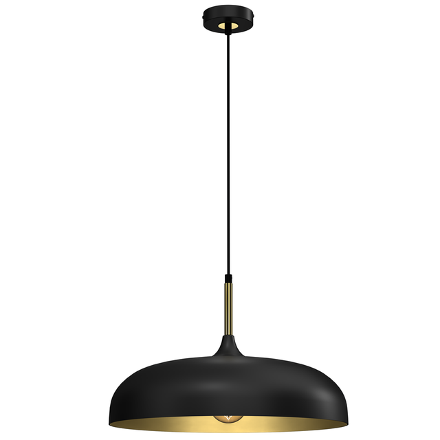 Lampa wisząca LINCOLN 45 cm E27 - czarny/złoty
