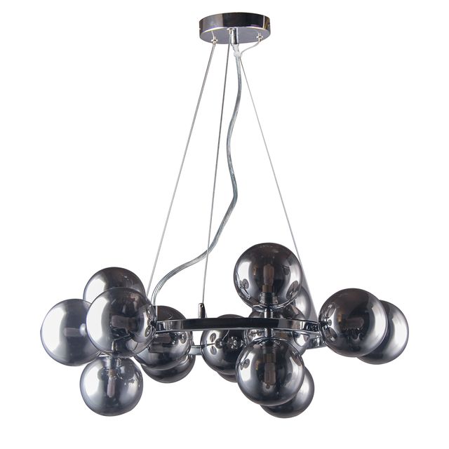 Lampa wisząca MARBELIO 15xG9 - chrom/dymiony