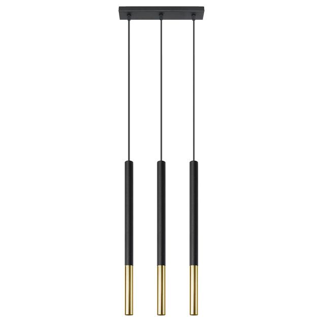 Lampa wisząca MOZAICA 3L 3xG9 - czarny/złoty