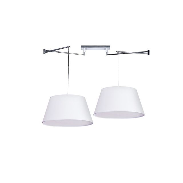 Lampa wisząca NATALIA 2 S E27 2x60W AZ1923+AZ2592+AZ2592 -  biały/chrom