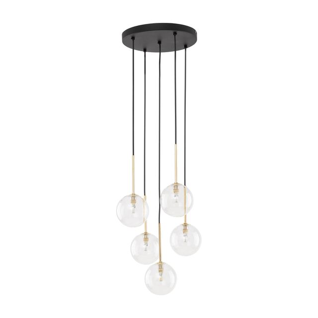 Lampa wisząca NILOS 5xG9 - czarny/transparentny