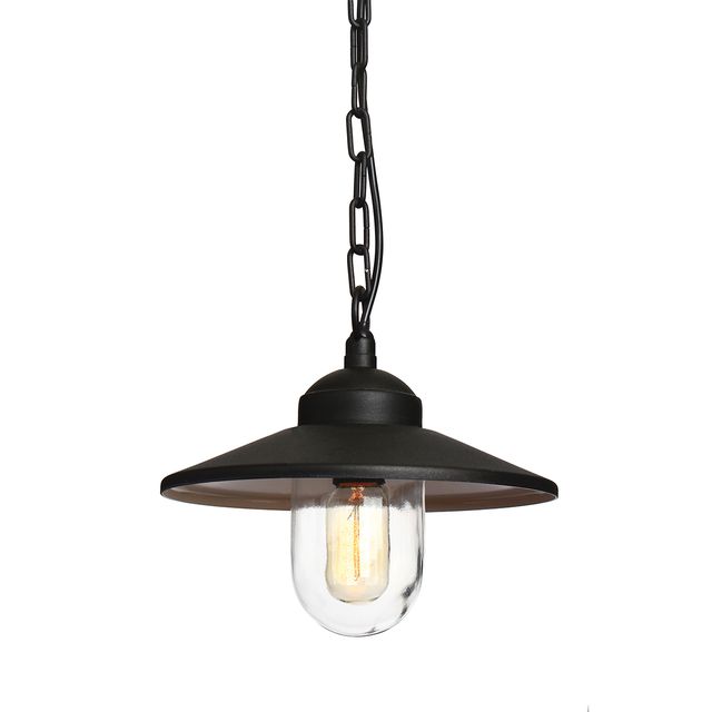 Lampa wisząca ogrodowa KLAMPENBORG E27 IP44 - czarny
