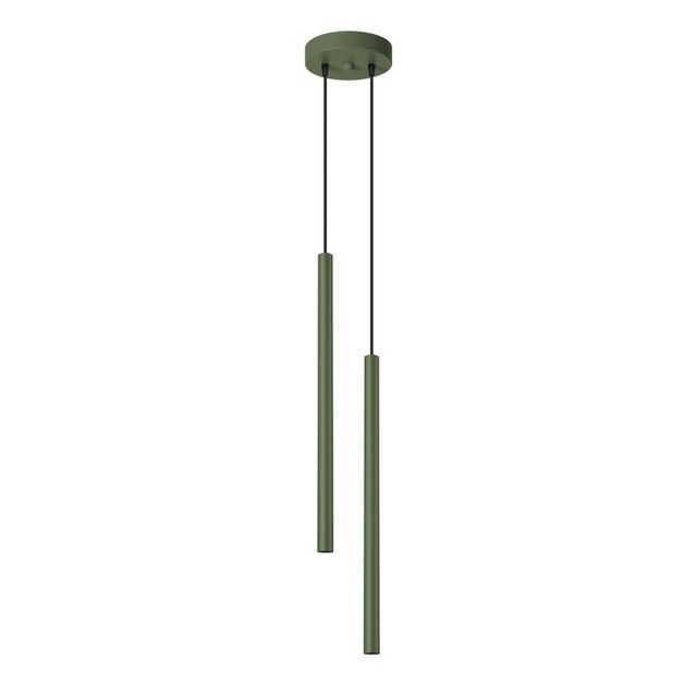 Lampa wisząca PASTELO 2xG9 - zielony oliwkowy