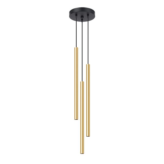 Lampa wisząca PASTELO 3P 3xG9 - czarny/złoty połysk