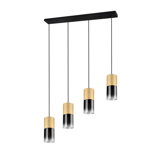 Lampa wisząca ROBIN 4xE27 - złoty/dymiony