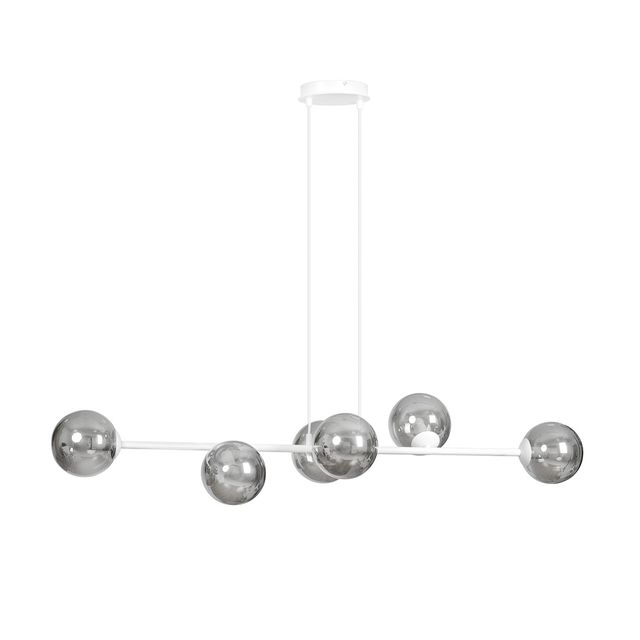 Lampa wisząca ROSSI 6 BL 6xE14 - biały/grafit