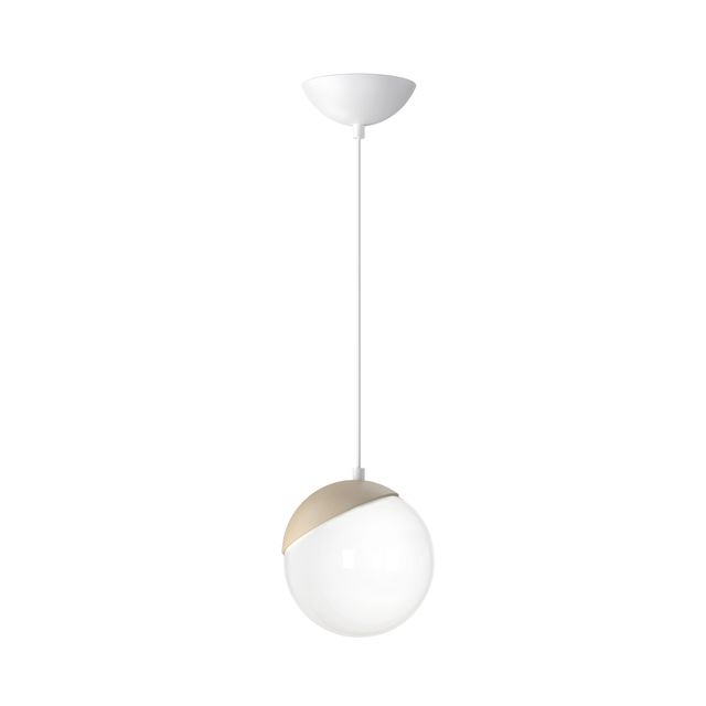 Lampa wisząca SFERA E14 - biały/drewno