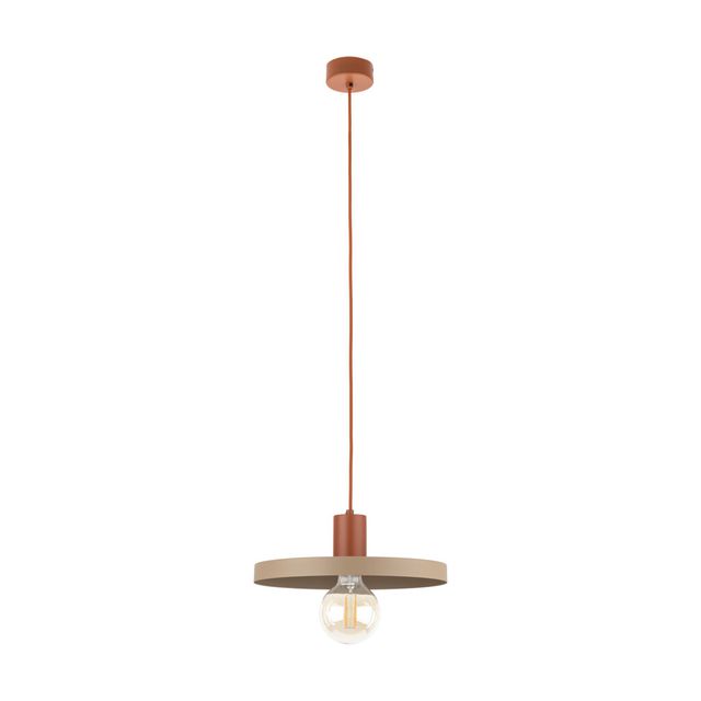 Lampa wisząca SILA 1XE27 - beżowy/pomarańczowy