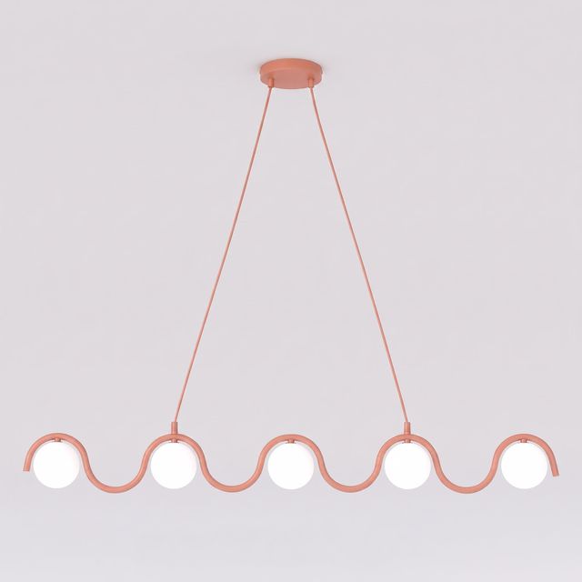 Lampa wisząca SINUS 5 OPAL G9 - łososiowy