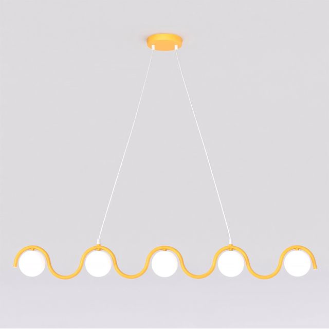 Lampa wisząca SINUS 5 OPAL G9 - pomarańczowy