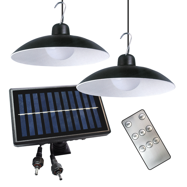 Lampa wisząca solarna SATURN LED 12W 4000K IP44 - czarny