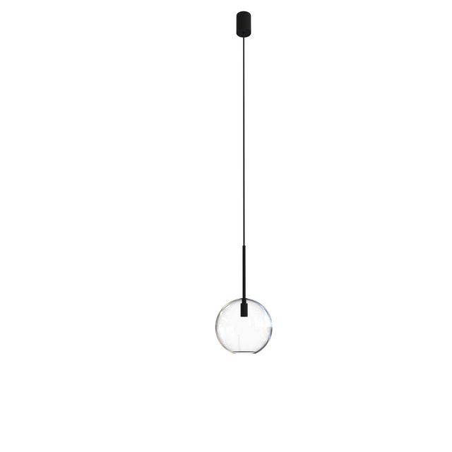 Lampa wisząca SPHERE S 15cm E27 - transparentny/czarny