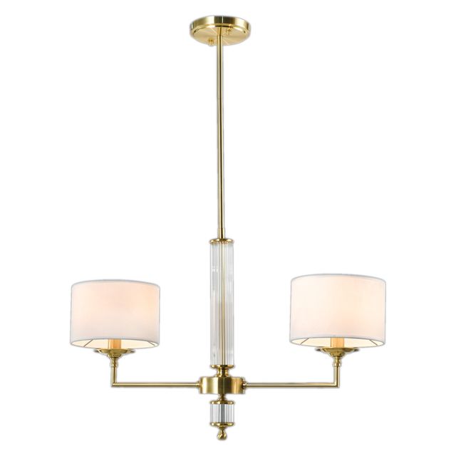 Lampa wisząca SUTTON 2 x E14 mosiądz