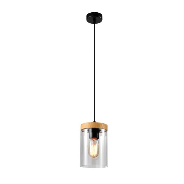 Lampa wisząca WELS E27 - czarny/dymiony