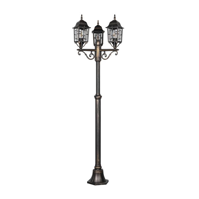 Latarnia ogrodowa VOLTURNO 200cm 3xE27 IP23 - rdzawy