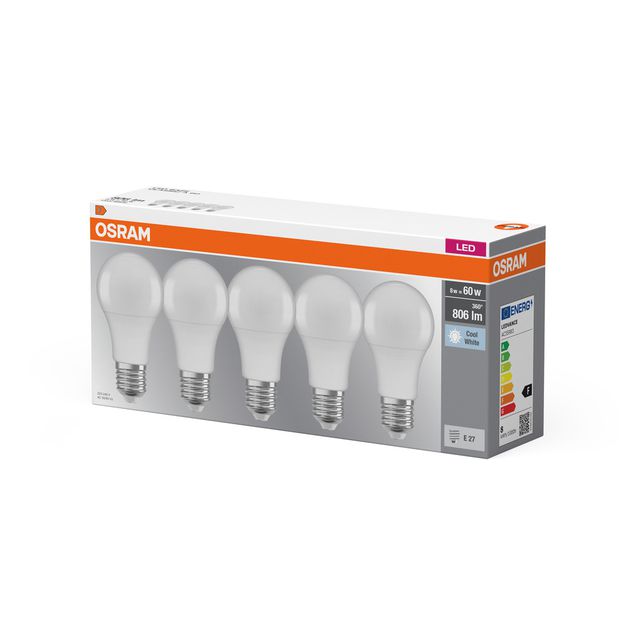 Żarówka LED BASE CLASSIC A 8.5W 840 Frosted E27 - pięciopak