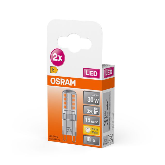 Żarówka LED PIN G9 2.6W 827 Clear G9 - dwupak