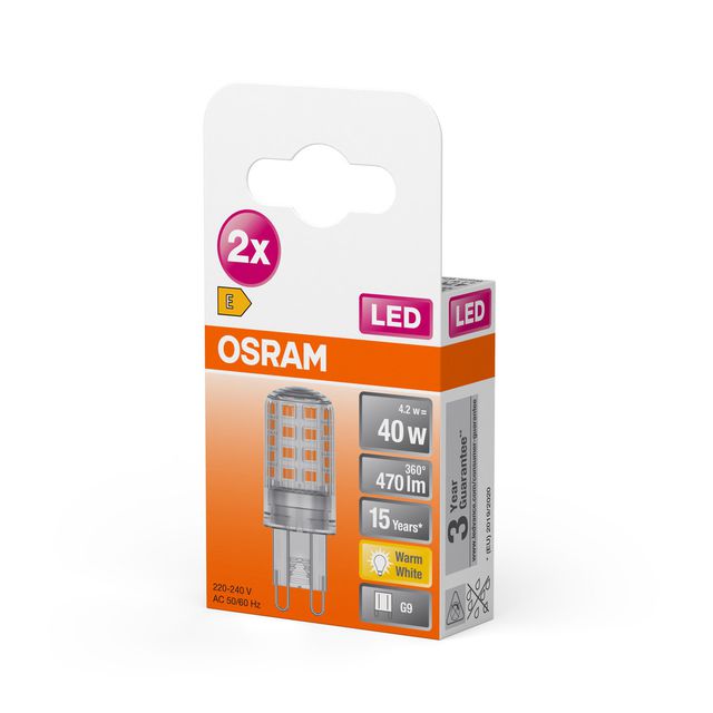 Żarówka LED PIN G9 4.2W 827 Clear G9 - dwupak