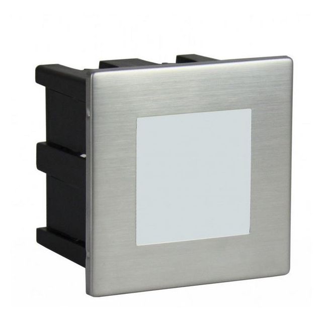 Oprawa elewacyjna kwadratowa do wbudowania w MUR LED INOX 1,5W 3K 8x8cm