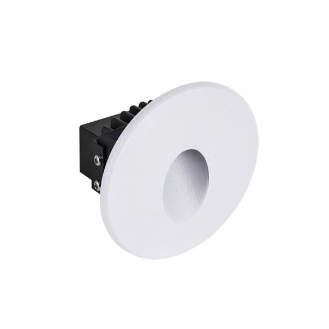 Oprawka schodowa zewnętrzna okrągła AZYL LED 1,6W 4K biała