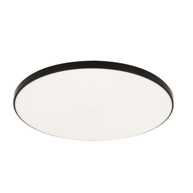 Plafon minimalistyczny LED okrągły płaski DOWBOR 24W 37cm 4K IP44 czarny