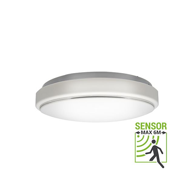 Plafon SOLA LED 16W 4K okrągły z czujnikiem IP44 32cm światło bazowe