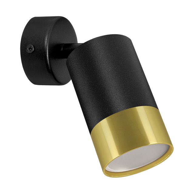 Reflektor ścienno-sufitowy spot glamour PUZON GU10 złoty czarny