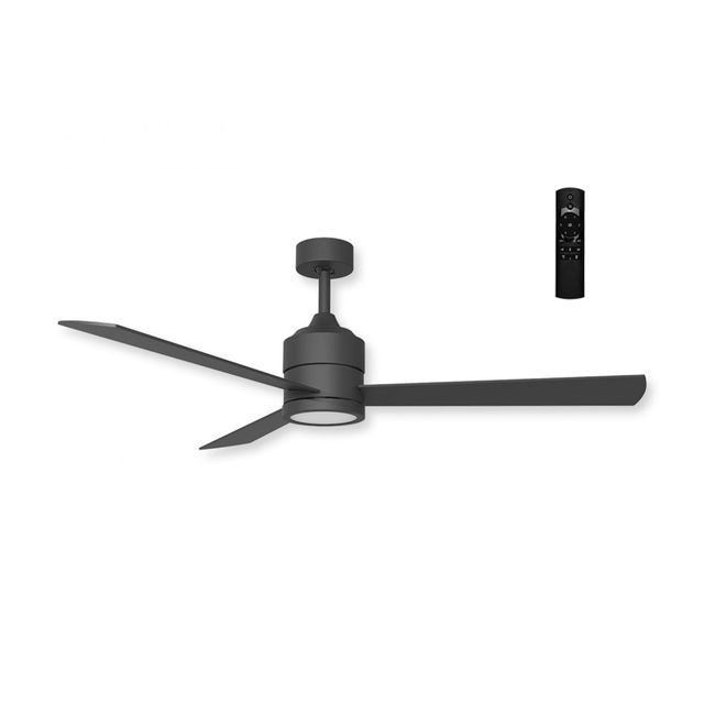 Wentylator VINCA 124 cm z oświetleniem i pilotem - czarny