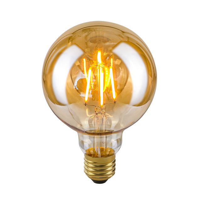 Żarówka AMBER Retro LED E27 4W 2200K DIM G95