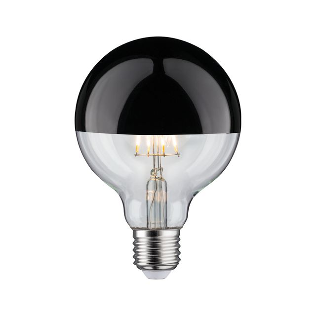 Żarówka bezcieniowa G95 LED ściemnialna DIM 6W E27 2700K czarny połysk