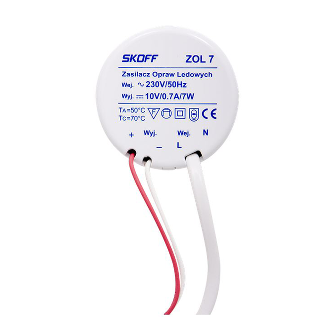 Zasilacz ZOL7-10 SKOFF 7W 10V IP20 puszka