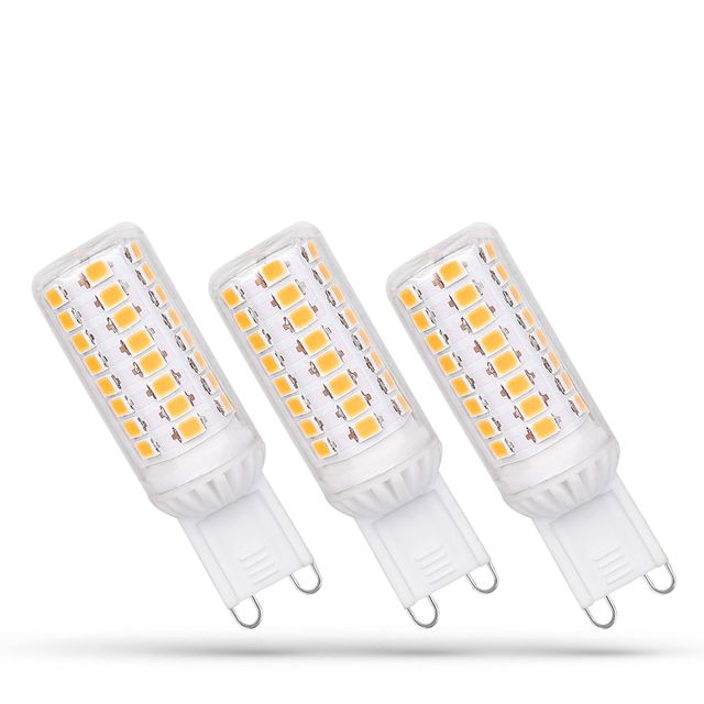 Zestaw 3szt. żarówek SPECTRUM LED DIM G9 4,9W 3000K - biały